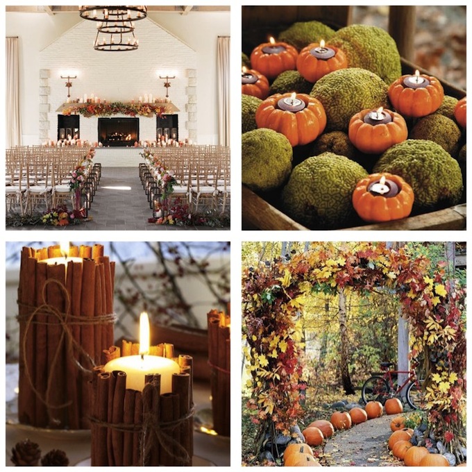 décoration mariage d'automne