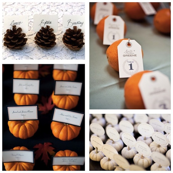 marque-places mariage d'automne