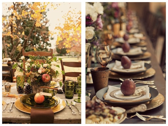 tables mariage d'automne