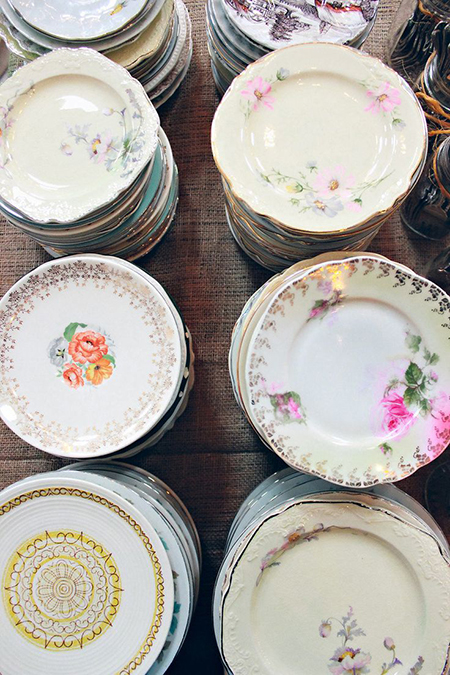 assiettes vintage