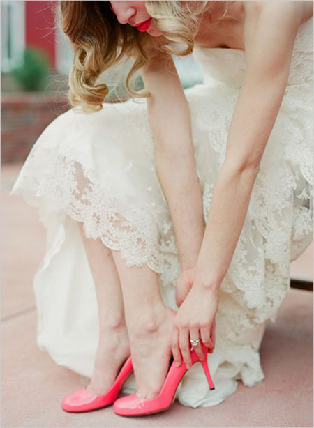 escarpins rose corail