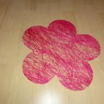 - 24 sets en forme de fleur fuchsia, 32 cm de diamètre 
