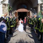 la haie d'honneur pompiers était juste magique