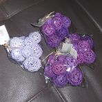 boules en rotin différentes tailles
3 violet 
1 lilas
Fr. 5.- pièces