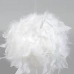 4x boule en plume blanche 12cm : 4.50/pcs